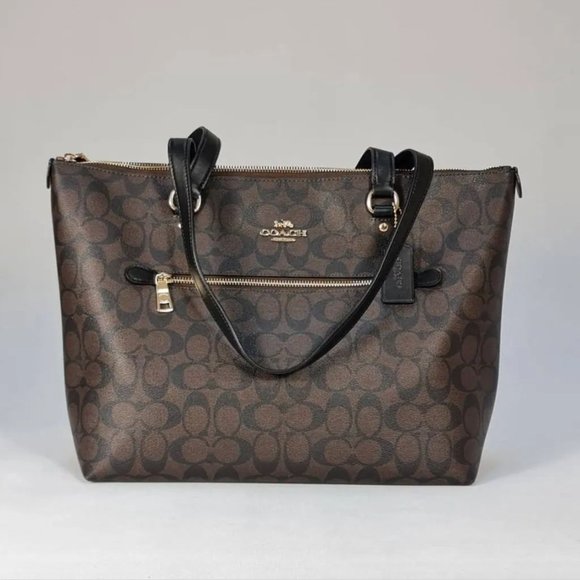 NWT - Only 1 Left- COACH Gallery Tote In Signature Canvas -Beautiful and Useful - Picture 6 of 16